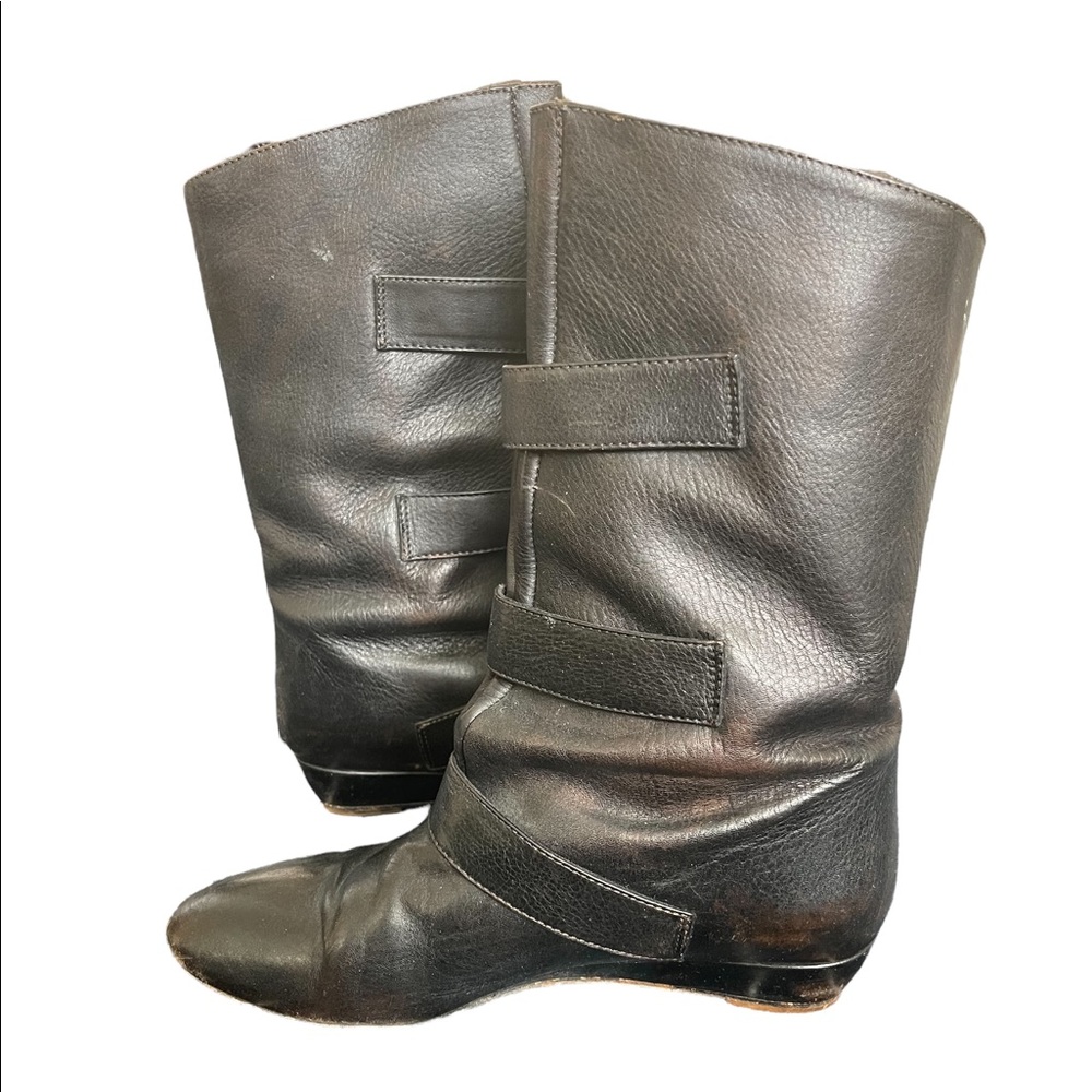 LOEFFLER RANDALL Back buckle wedge boots - Picture 3 of 7